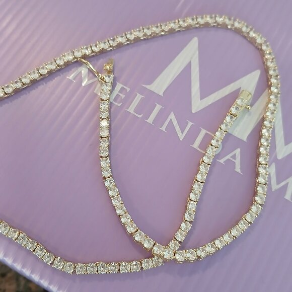 Melinda Maria | Heiress Tennis Necklace [gold] - Picture 3 of 5